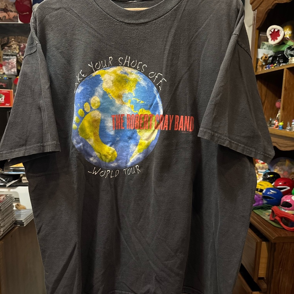 Vintage RARE 2000 Robert Cray Take Your Shoes Off World Tour Black Shirt